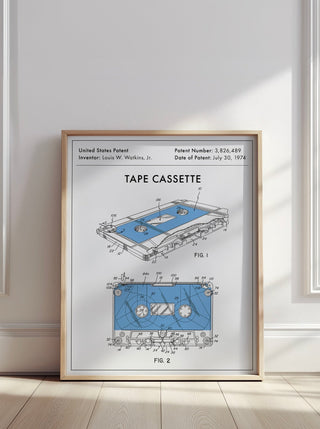 Tape Cassette Patent Print - The Nostalgia Park