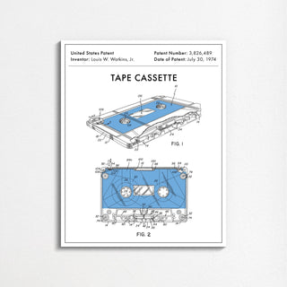 Tape Cassette Patent Print - The Nostalgia Park